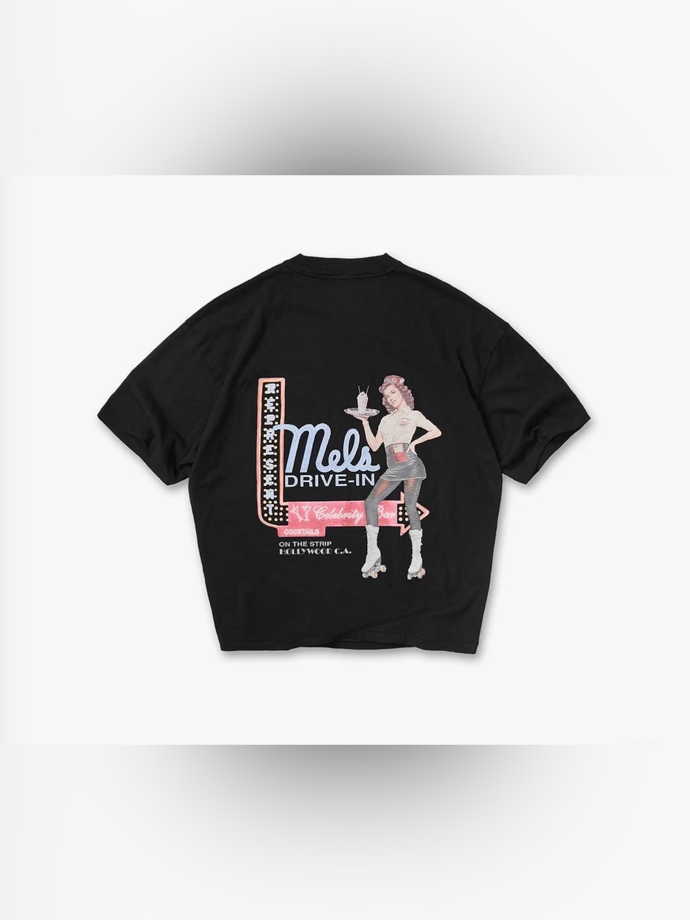 Represent x Mel’s Drive-In Graphic T-Shirt Black Men’s Large NWT